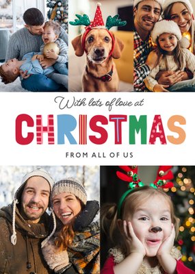 With Lots Of Love At Christmas Photo Upload Card