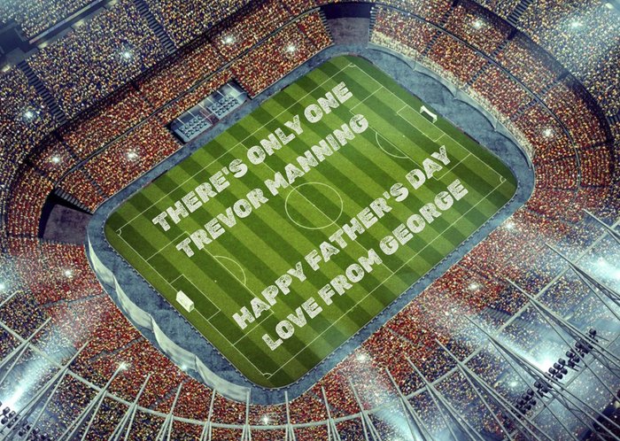There's Only One Football Pitch Personalised Happy Father's Day Card