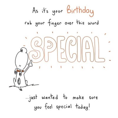 UKG Cute Illustrated Make You Feel Special Birthday Card