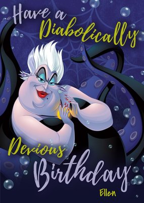 Disney Diabolically Devious Birthday Personalised Card