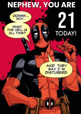 Deadpool 21 today Nephew Birthday Card