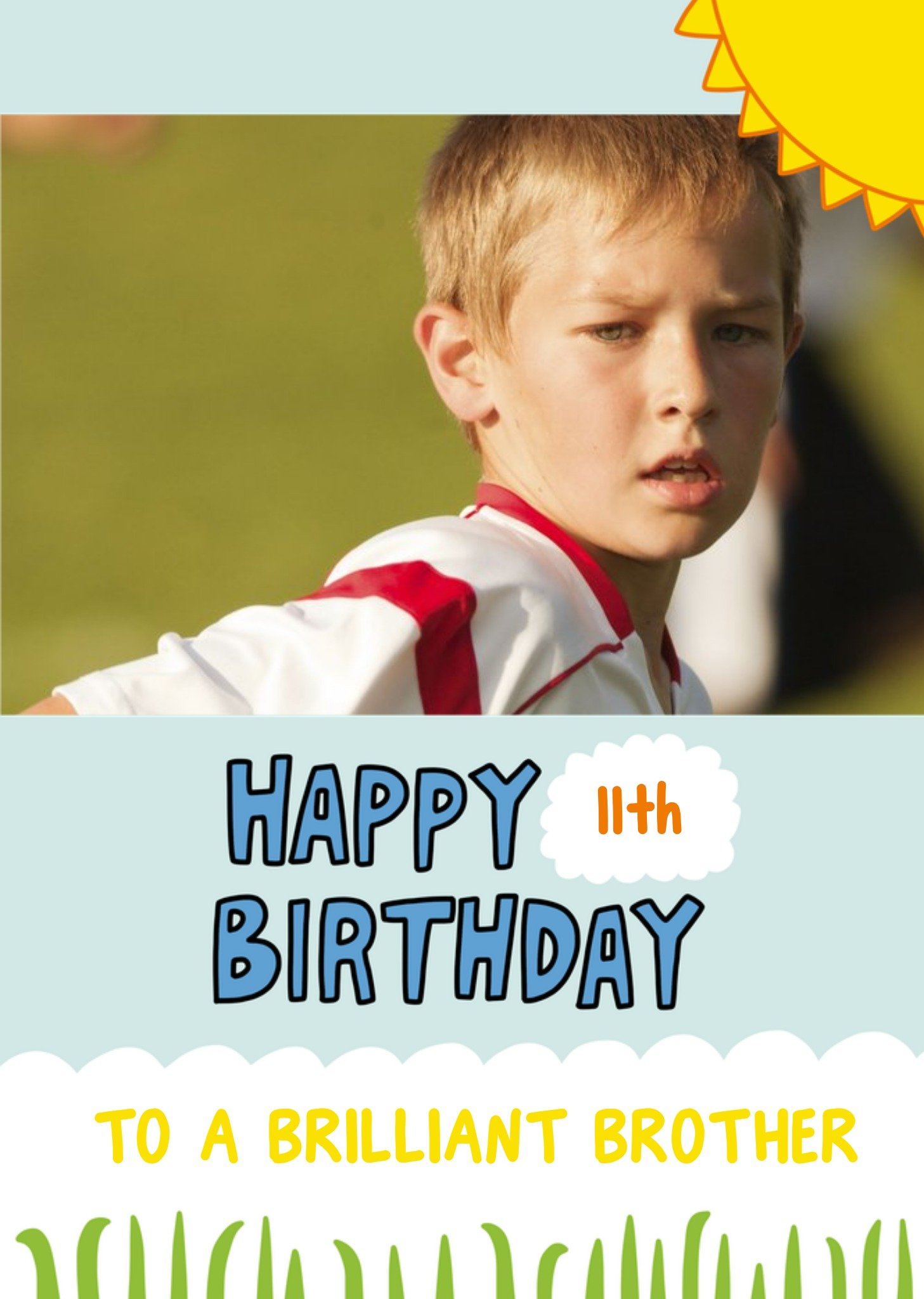 Moonpig Angela Chick Brother Editable Age Photo Upload Birthday Card