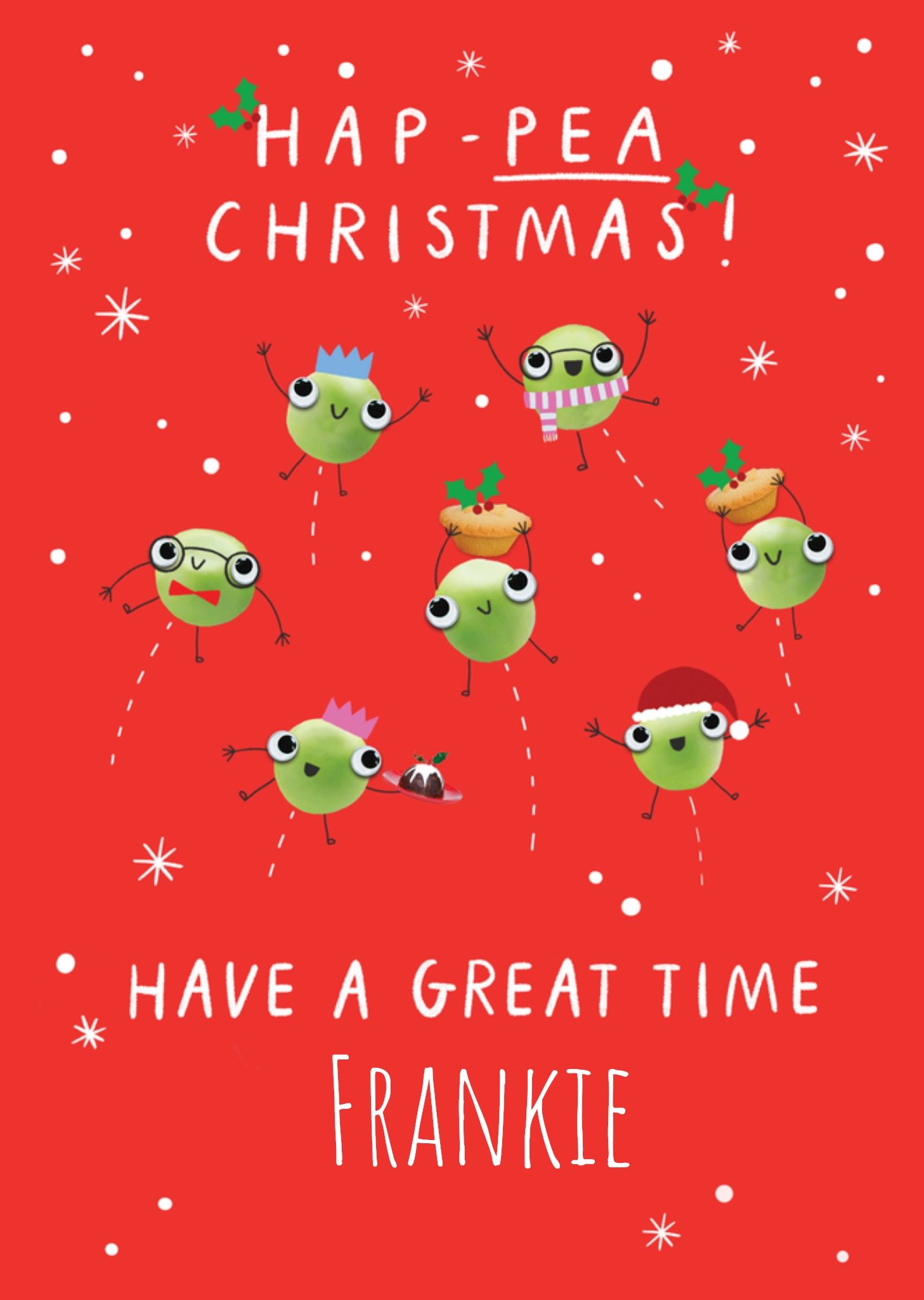 Moonpig Hap-Pea Christmas Card