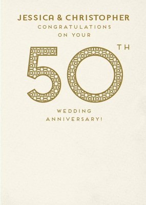 Pigment Congratulations 50th Wedding Anniversary Card