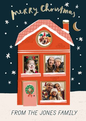 Merry Christmas From The Family Photo Upload Card