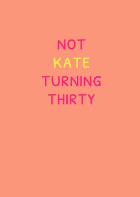 Vibe Check Not Turning Thirty 30 Today Humourous Typographical Birthday Card