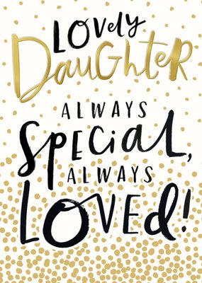 Lovely Daughter Confetti Illustrated Birthday Card