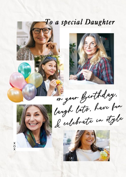 Special Daughter Celebrate In Style Photo Upload Birthday Card