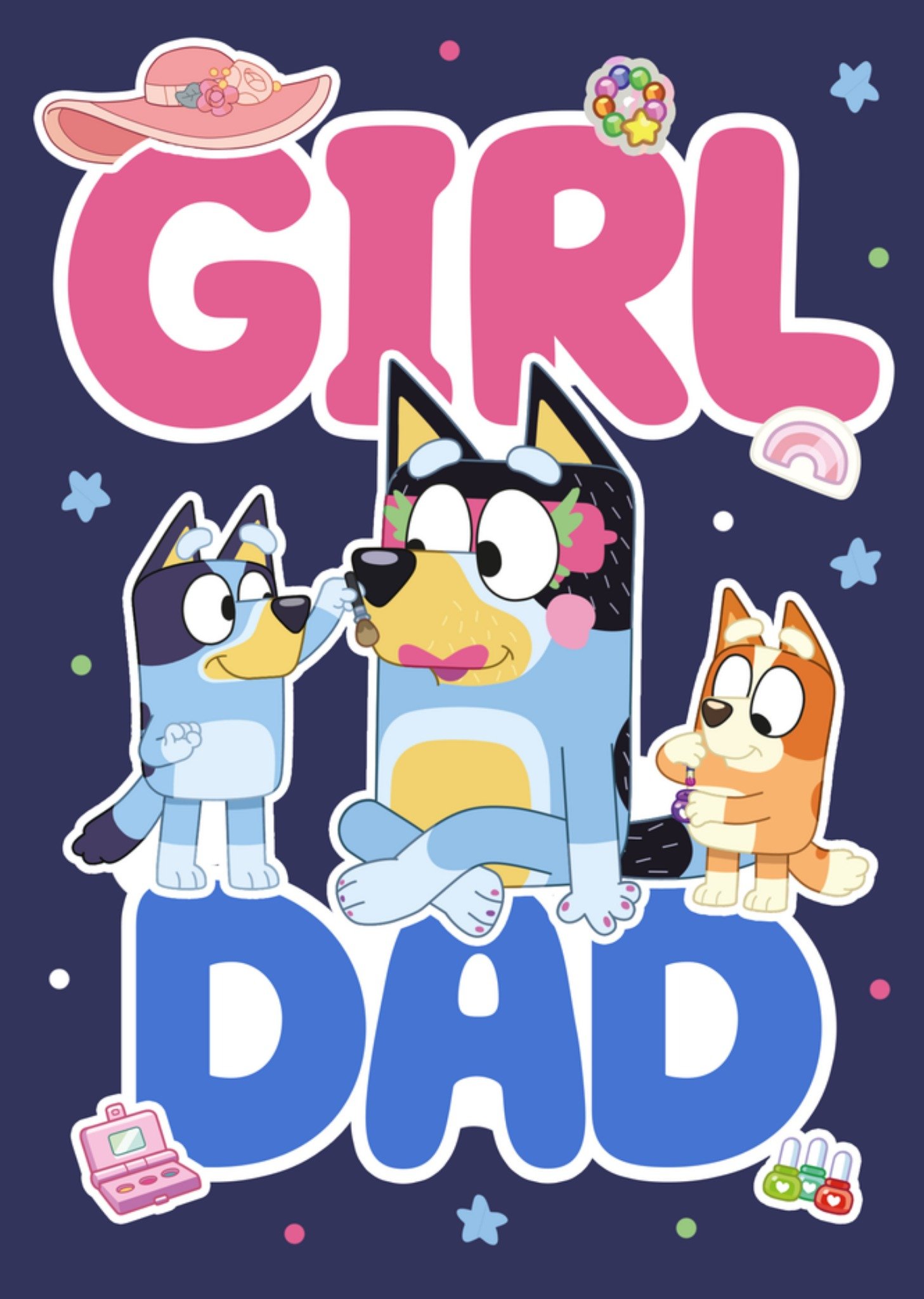 Bbc Bluey Girl Dad Card