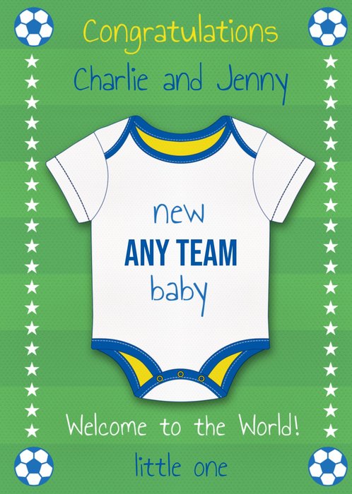 Football Legends New Baby Card