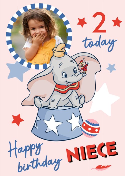 Disney Dumbo Happy Birthday Niece Photo Upload Birthday Card