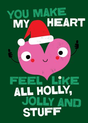 Kate Smith Co. Holly Jolly Heart Christmas Card