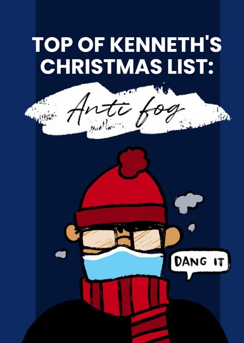 Anit Fog Dang It Funny Christmas Card