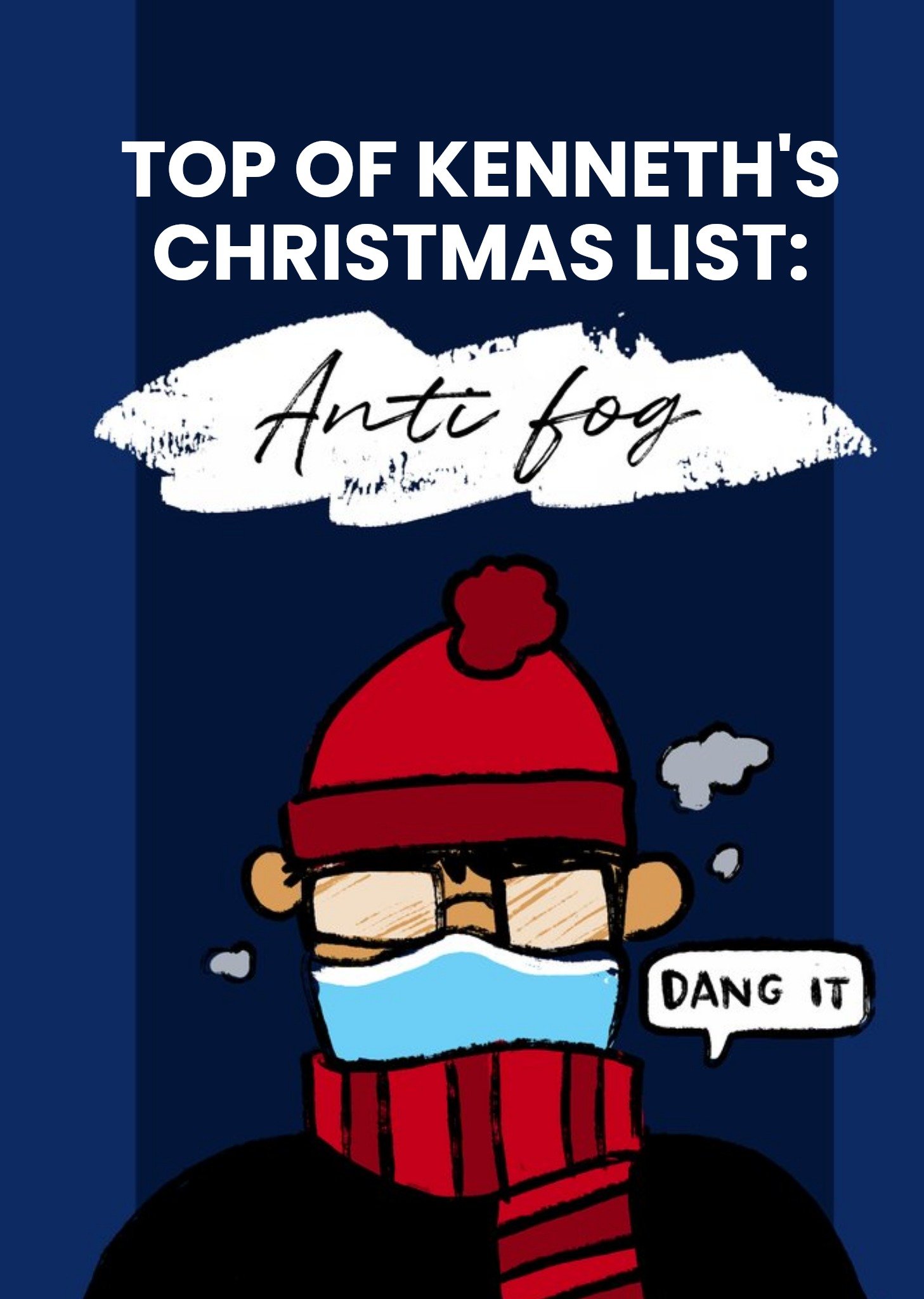 Moonpig Anit Fog Dang It Funny Christmas Card