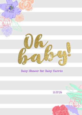 Personalised Baby Shower Bottle Card