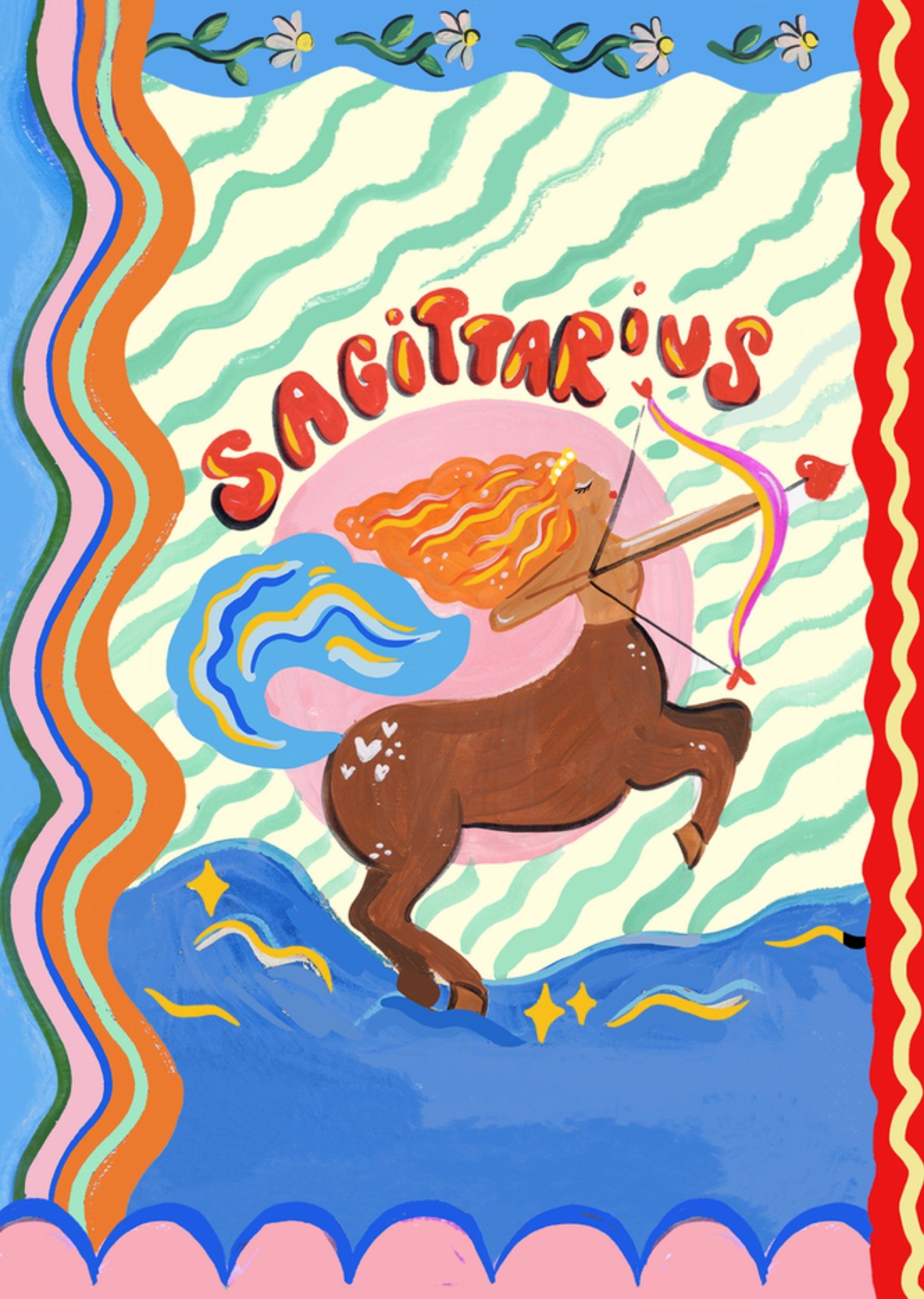 Moonpig Eleanor Bowmer Sagittarius Zodiac Sign Card