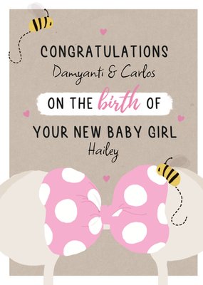 Disney Minnie Mouse New Baby Girl Card