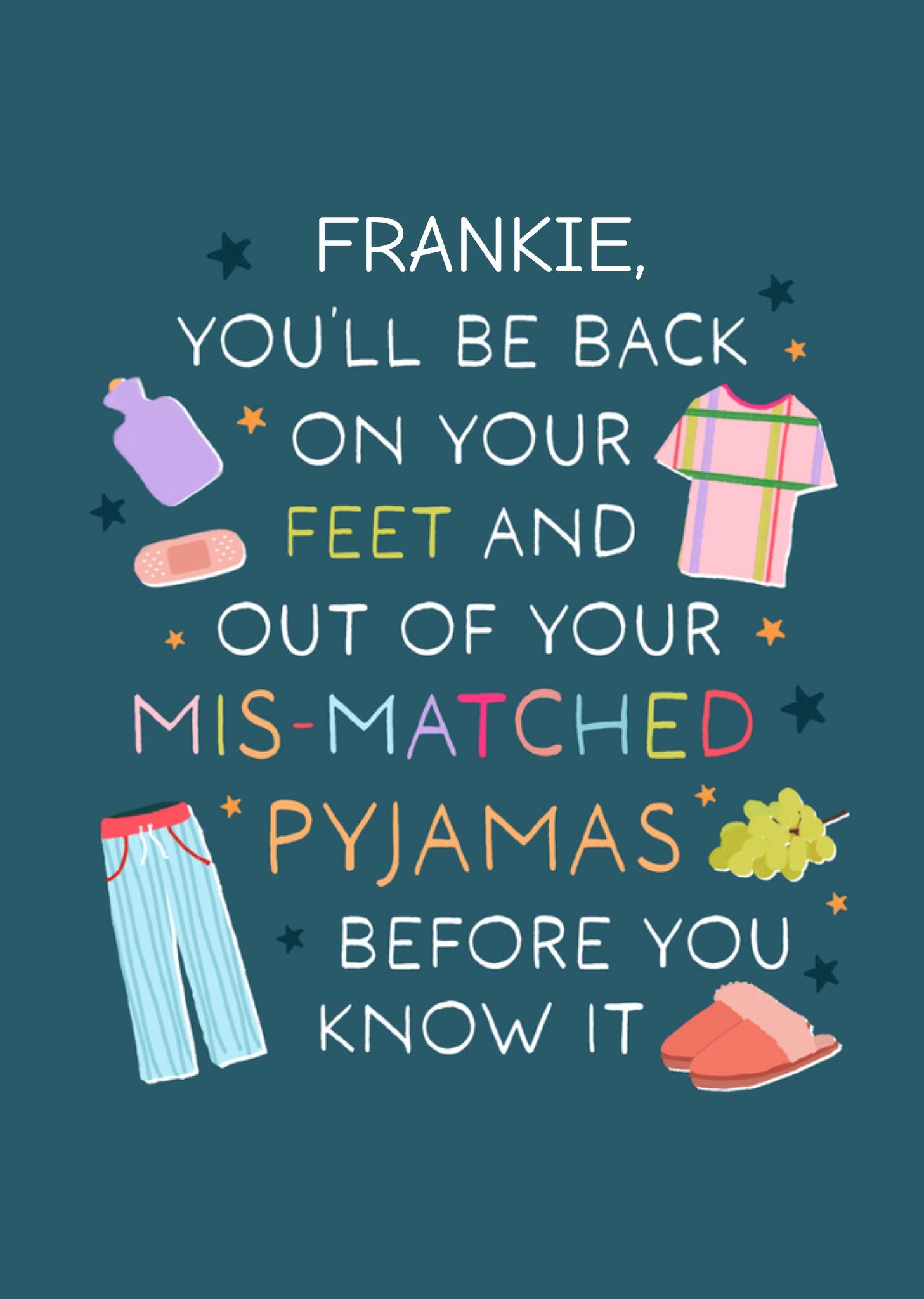 Moonpig You'll Be Back On Your Feet Soon Get Well Card