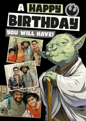 Star Wars Photo Upload Birthday Card