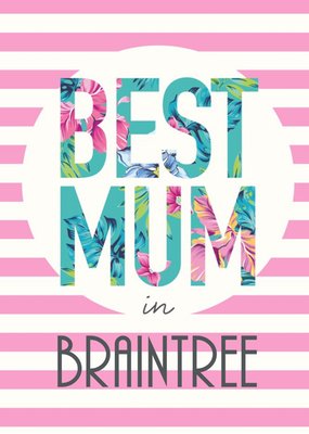 Best Mum In Personalised Placed Card