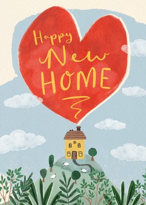 Happy New Home Illustrated Card