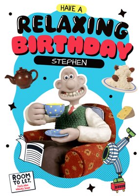 Wallace And Gromit Have A Relaxing Birthday Card