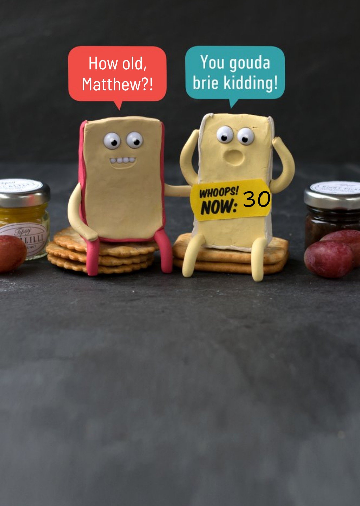 Moonpig Youre How Old Cheese Pun Birthday Card