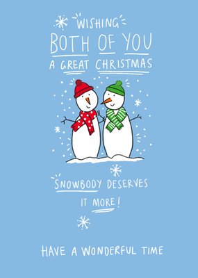 Wishing Both Of You A Great Christmas Card