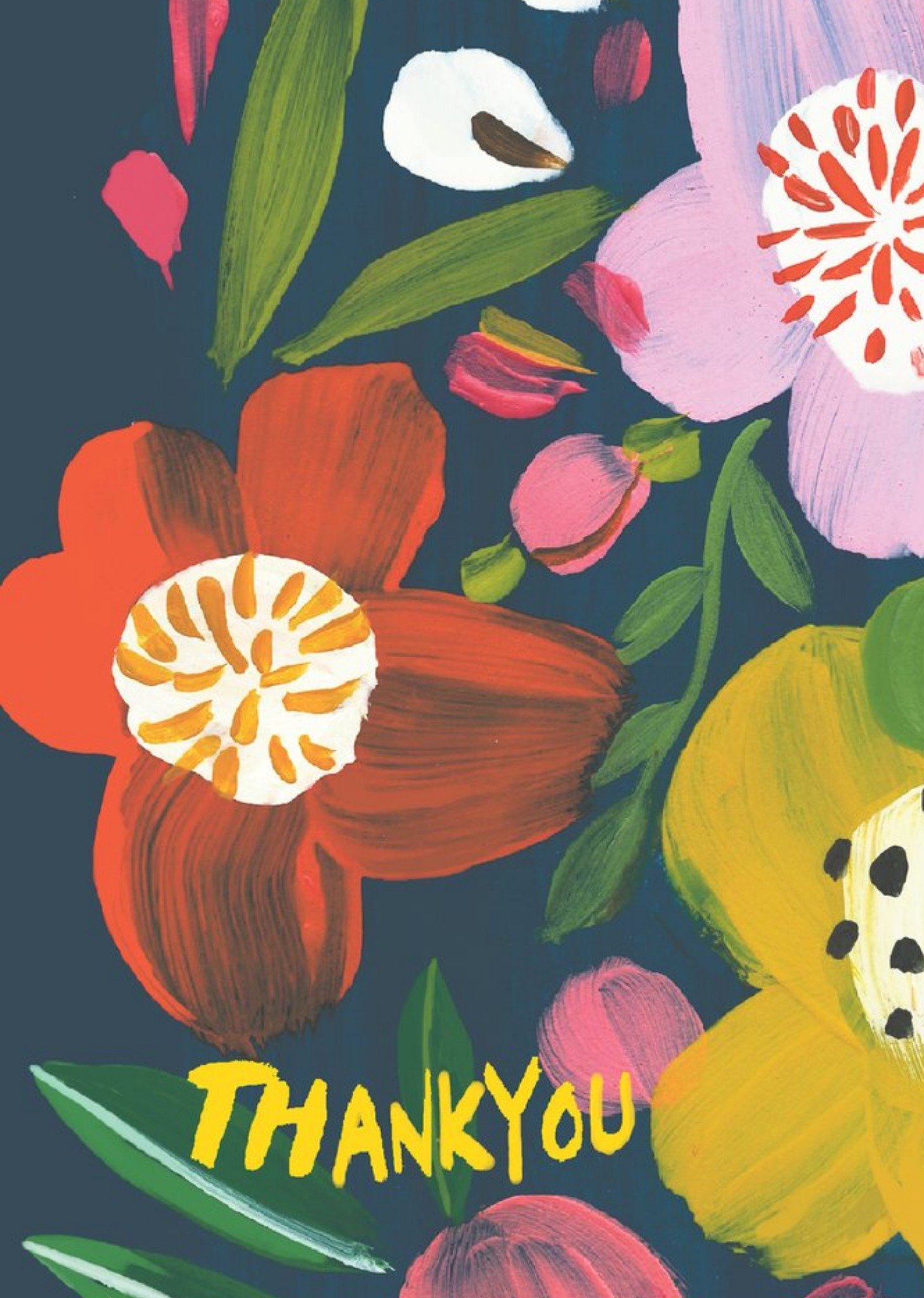 Sooshichacha Painted Floral Thank You Card
