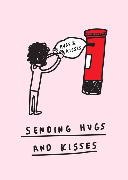 Scribbler Sending Hugs And Kisses Card