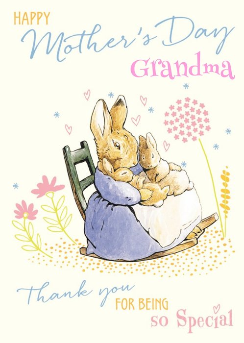 Peter Rabbit Happy Mothers Day Grandma Card