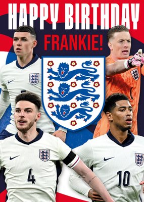 Danilo England Three Lions Crest And Players Birthday Card