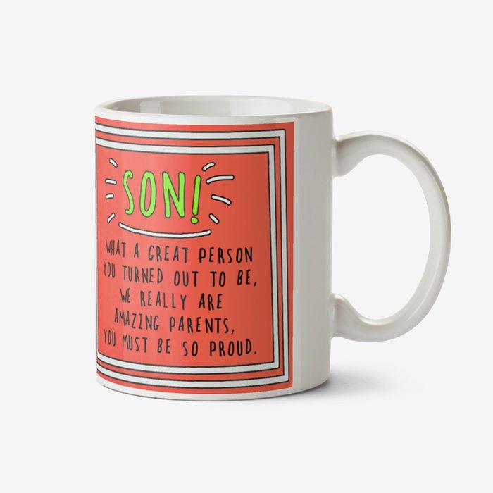 Funny Sentiment Son Photo Upload Mug By Go La La