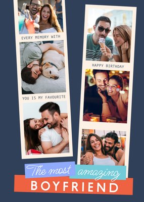 The Most Amazing Boyfriend Photo Upload Birthday Card