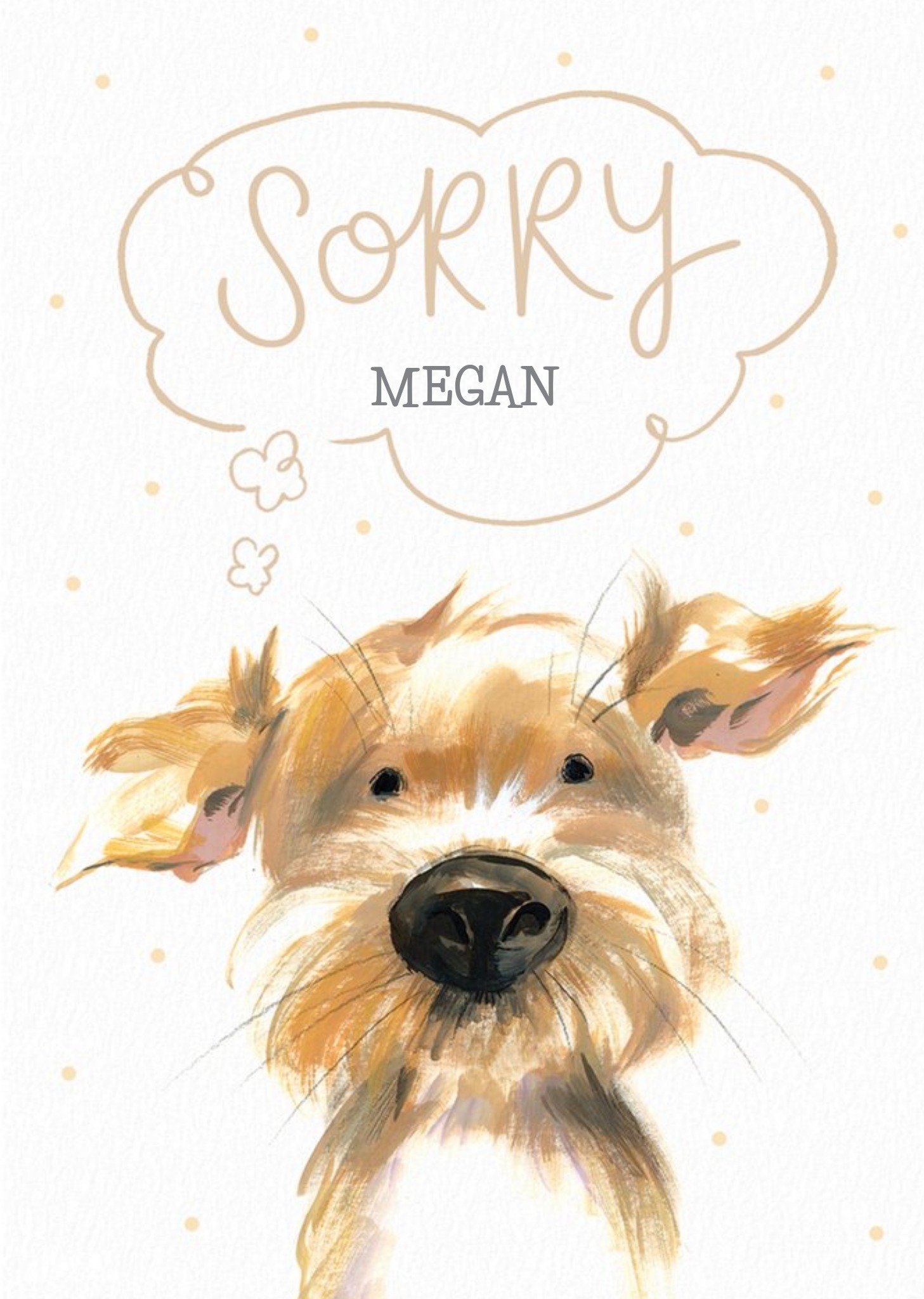 Moonpig Illustration Of A Dog Sorry Card