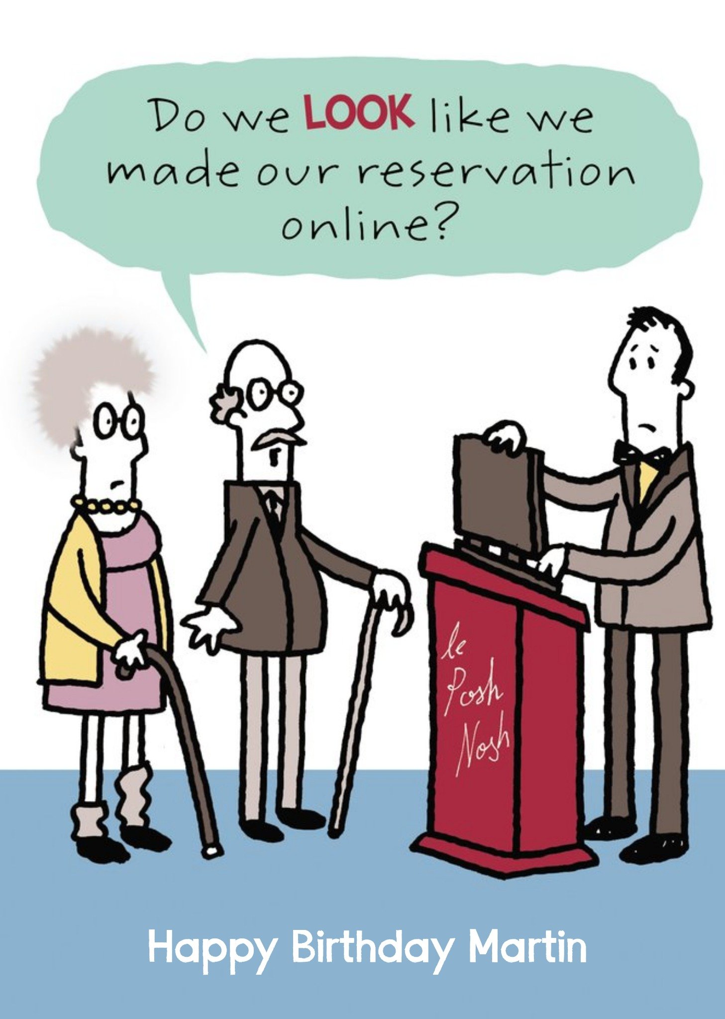 Moonpig Funny Online Reservations Birthday Card