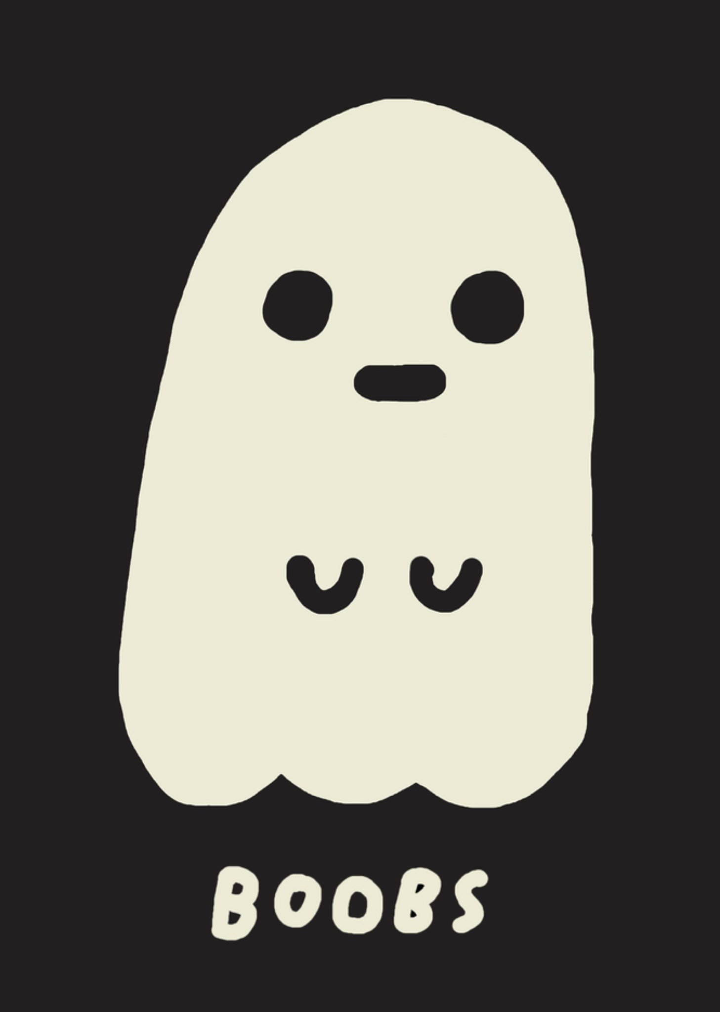 Jolly Awesome Cheeky Ghost Boo Pun Halloween Card