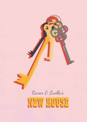 Colourful Keys Housewarming Party Invitation