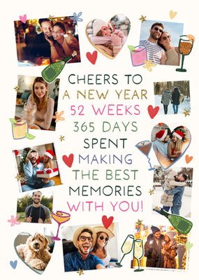 Making The Best Memories With You Photo Upload New Years Card
