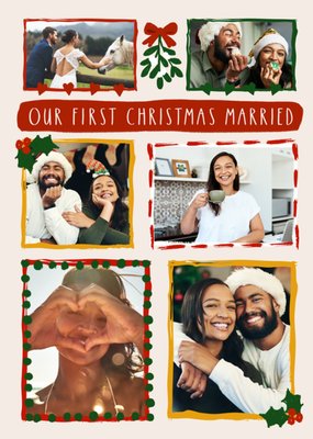 Our First Christmas Married Photo Upload Card