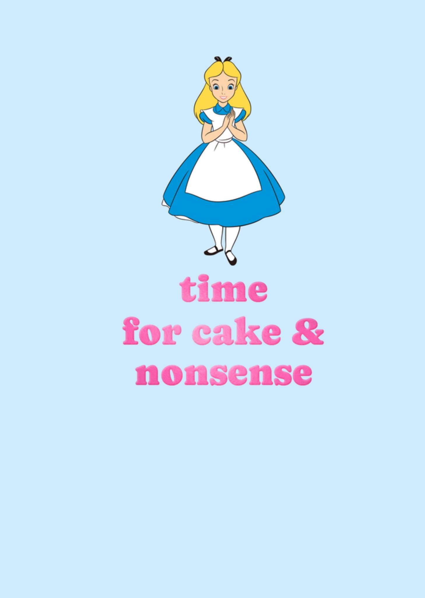 Disney Alice In Wonderland Time For Cake & Nonsense Card