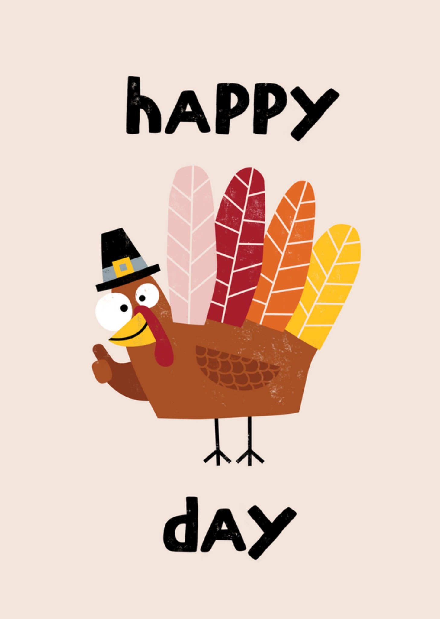 Moonpig Kate Smith Co. Happy Turkey Day Thanksgiving Card
