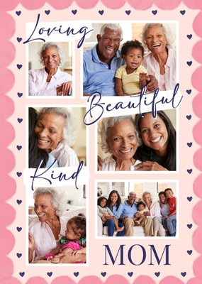 Loving Beautiful Kind Mom Photo Upload Card