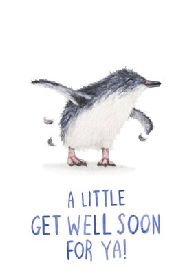 Illustration Of A Baby Penguin Get Well Soon Card