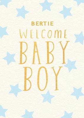 Welcome Baby Boy New Baby Card