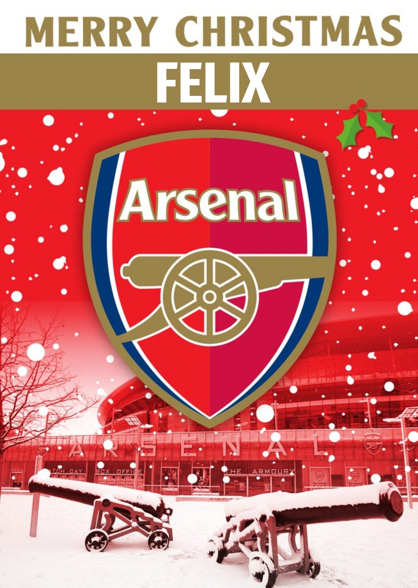 Arsenal Fc Football Club Christmas Card