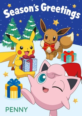 Pokemon Characters Season's Greetings Card