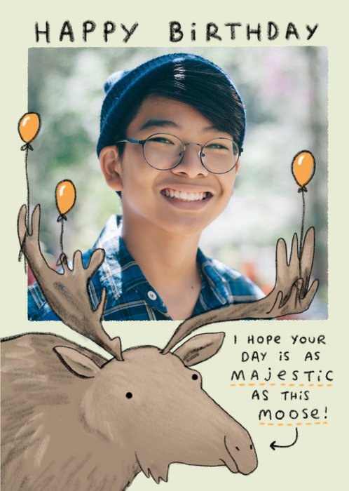 Felt Studios Cute Majestic Moose Card