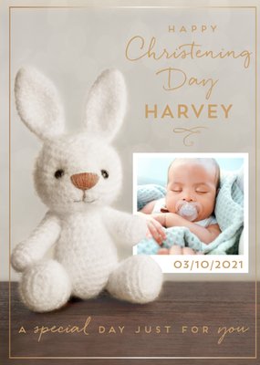 Cute Special Day For You Photo Upload Christening Day Card