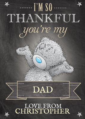 Tatty Teddy With Corner Stars Personalised Happy Father's Day Card